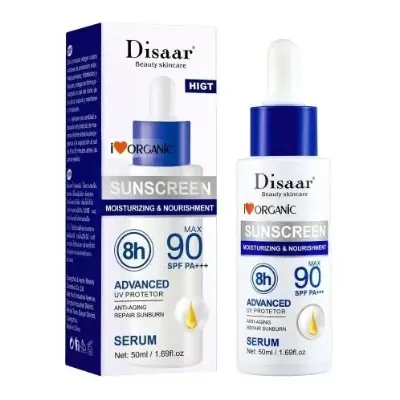 Picture of Disaar SPF90+ Sun Screen Organic Serum Face Anti Oxidant Anti Aging Oil Free Sun Lotion Anti Uv Sunblock Sunscreen