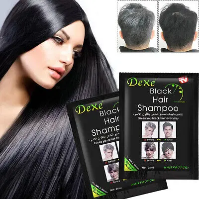 Picture of DEXE Black Hair Shampoo Instant 5-Min Hair Color Dye Natural Organic Repair-10pcs