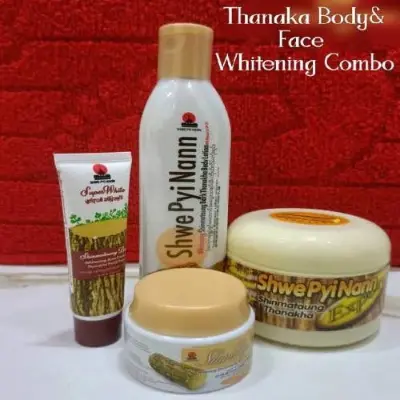 Picture of Thanaka Face & Body Whitening 4pcs Combo Pack Cream+Face Pack+Lotion+Face Wash