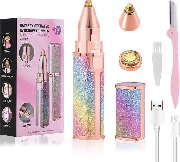 Picture of 2 in 1 Flawless Facial Razor Painless Eyebrow Removal Shaver