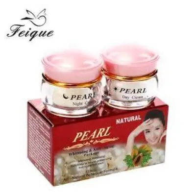 Picture of FEIQUE 2in1 Natural Pearl Cream Set Whitening Anti-Aging Renewing Solutions to Health Preserving Key To Perfect Skin