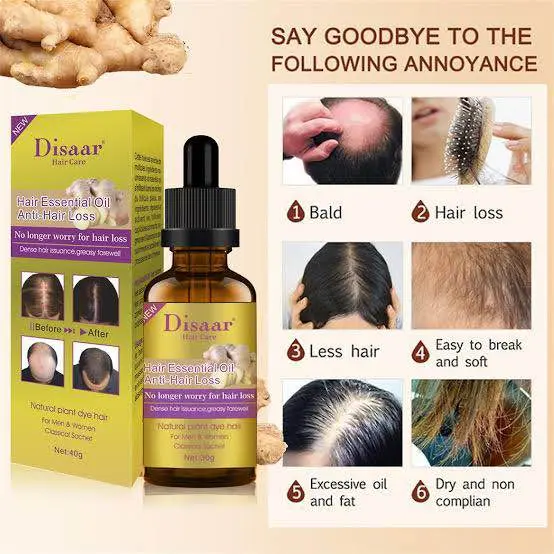 Picture of Disaar 30ml Fast Hair Growth Essential Oil Ginger Formula Anti-hair Loss Oil Head Scalp Treatment For Men And Women