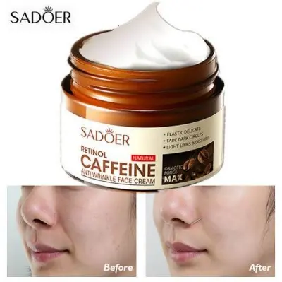 Picture of Sadoer Retinol Caffeine Moisturizing Cream Fade Wrinkle Firming Lifting Anti-Aging Whitening Cream-50gm