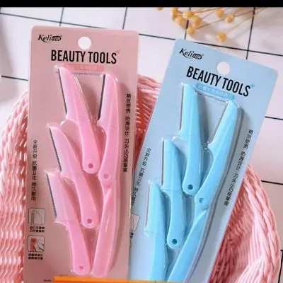 Picture of Keli Eyebrow Razor Pack of 4 Foldable Eyebrow Facial Hair Removal, Shaper, and Trimmer-Pink