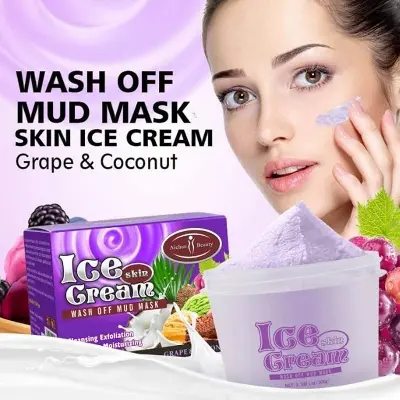 Picture of AICHUN BEAUTY Ice Cream Facial Wash Off Mud Mask Oil-Control Deep Cleaning Moisturizing Exfoliation Blackhead Skin Care 100g