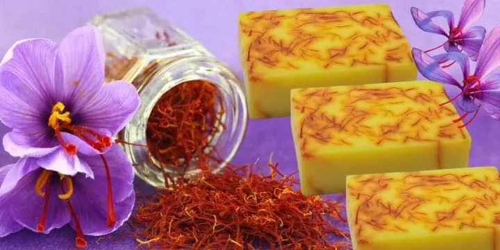 Picture of Saffron Goats Milk Soap 100 gm for Face & Body (Premium Quality)