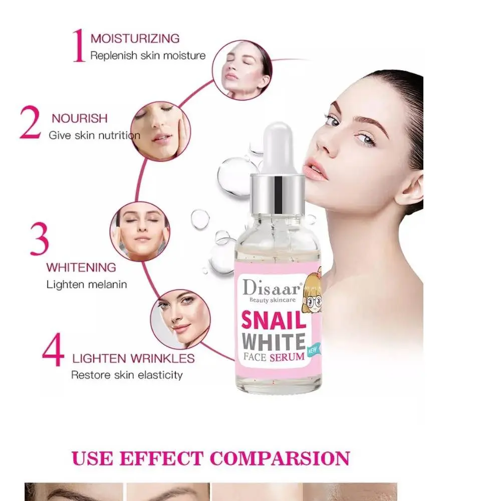 Picture of Disaar Snail White Whitening Serum - Anti-Aging & Acne Moisturizing Facial Treatment-30ml