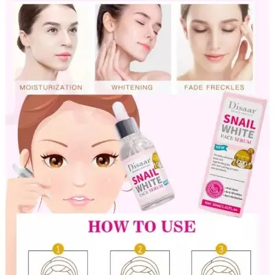 Picture of Disaar Snail White Whitening Serum - Anti-Aging & Acne Moisturizing Facial Treatment-30ml