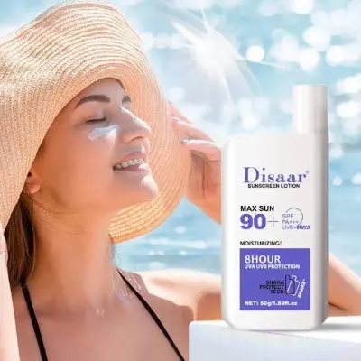 Picture of Disaar SPF 90 Sunscreen Lotion 50g Long Lasting Protection Sun Cream  Moisturizing Portable Sunblock-50gm