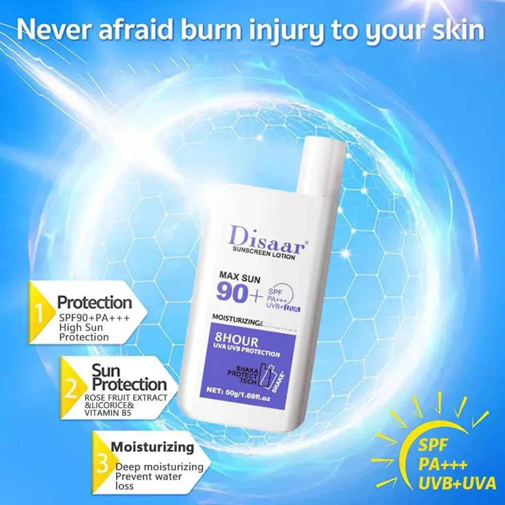 Picture of Disaar SPF 90 Sunscreen Lotion 50g Long Lasting Protection Sun Cream  Moisturizing Portable Sunblock-50gm
