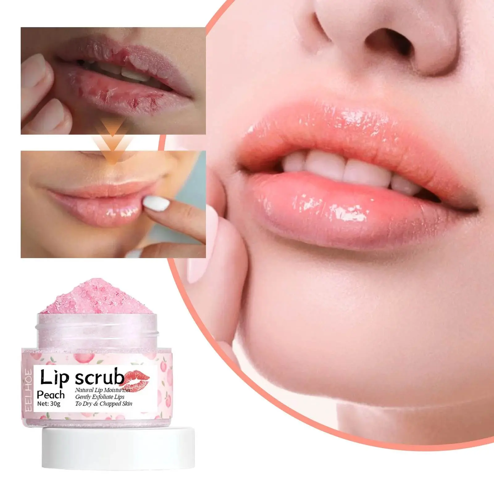 Picture of Eelhoe Lip Scrub Peach 30g