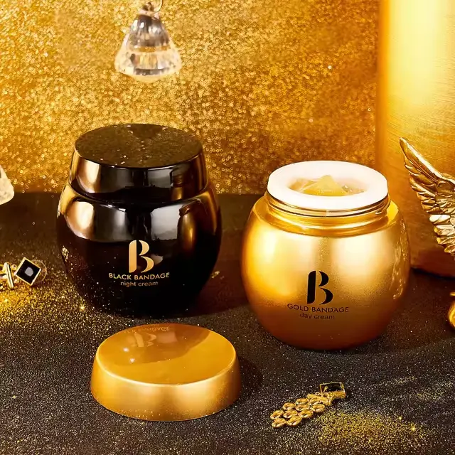 Picture of Black Gold Bandage Day Night Face Cream Set Anti Aging Repairing Moisturizing Nourishing Cream -110gm