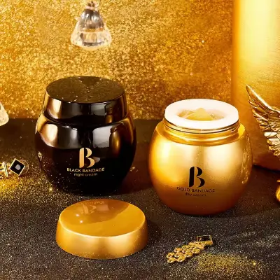 Picture of Black Gold Bandage Day Night Face Cream Set Anti Aging Repairing Moisturizing Nourishing Cream -110gm