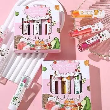 Picture of Dragon Ranee 3Pcs/Set Natural Fruit Moisturizing Long Lasting Nourishing Lip Oil Reduces Fine Lines and Relieves Dryness Lip OIL 1.8g x 3