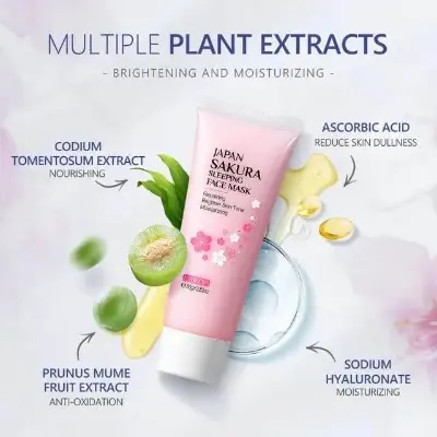 Picture of Laikou Japan Sakura Sleeping Face Mask 80g