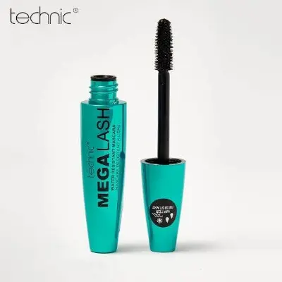 Picture of Technic Mega Lash Water Resistant Mascara - 12ml - Long-Lasting, Smudge-Proof Mascara for Bold Lashes
