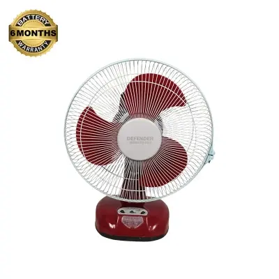 Picture of  (DF-2912): Defender 12" Rechargeable AC_DC Fan  with LED Multi-Function Maroon