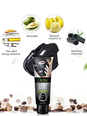 Picture of Dexe Black Head Removal Face Mask Acne Purifying Peel-Off Black Facial Mask Deep Cleansing 120g