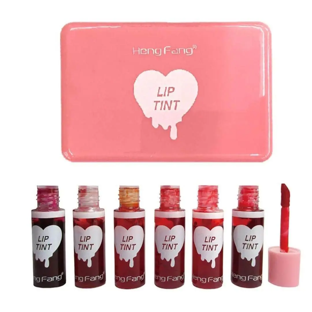 Picture of Heng Fang 3D Lip Tint Set of 6 Pcs Long-Lasting Moisturizing Natural Look Lip Coloring