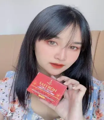 Picture of Saffron Cake Soap Thailand Skin Whitening Therapy With Natural Glow 100g