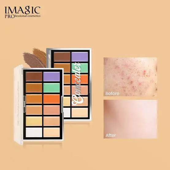 Picture of Imagic 12 Color Full Coverage Cream Concealer Pallete - Professional Makeup Concealers for Blemishes,Dirk circles & redness