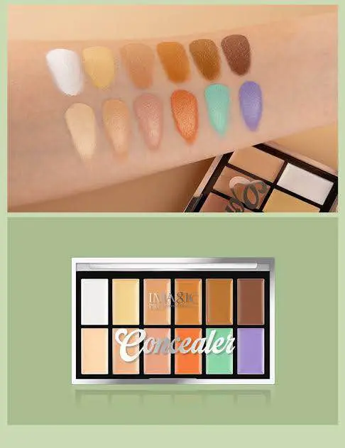 Picture of Imagic 12 Color Full Coverage Cream Concealer Pallete - Professional Makeup Concealers for Blemishes,Dirk circles & redness