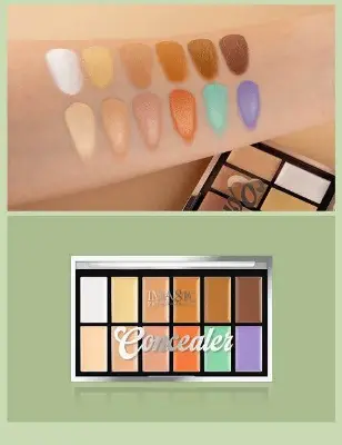 Picture of Imagic 12 Color Full Coverage Cream Concealer Pallete - Professional Makeup Concealers for Blemishes,Dirk circles & redness