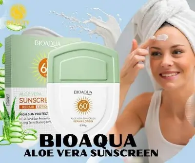 Picture of BIOAQUA Aloe Vera Sunscreen Repair Lotion SPF 60+ PA+++-40gm