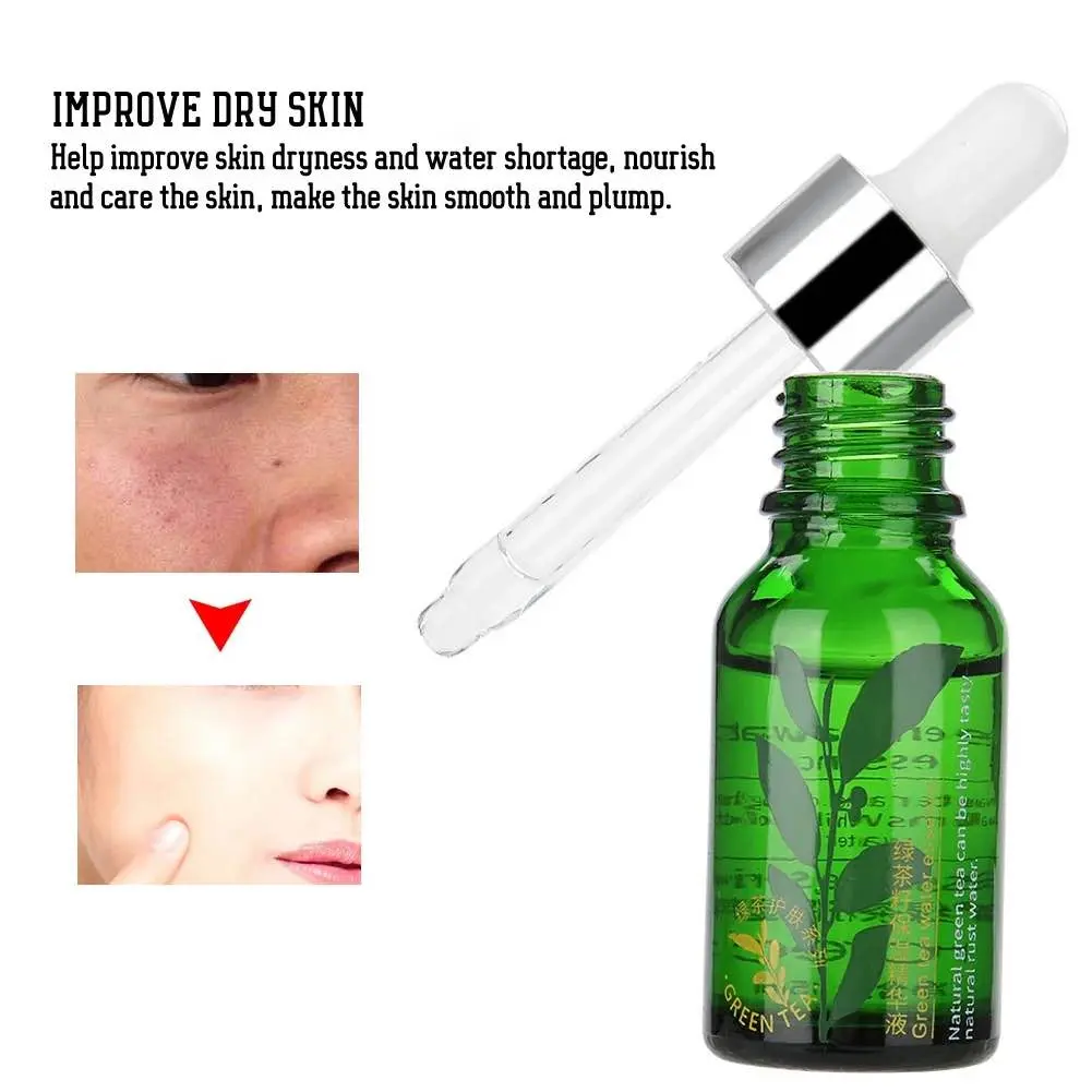 Picture of Green Tea Seed Facial Serum, Face Skin Moisturizing + Shrink Pores + Anti-aging Hyaluronic Acid Serum, 15ml