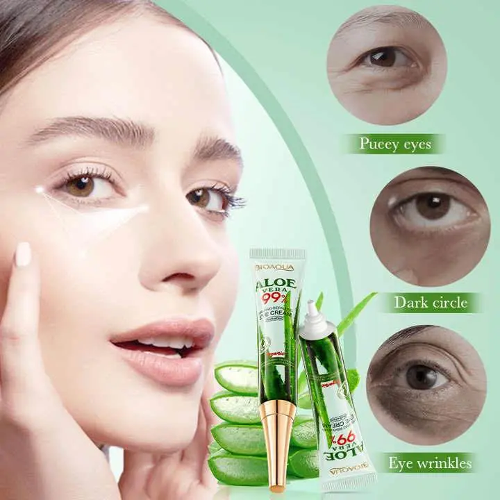 Picture of Bioaqua Tightening and Moisturizing Eye Cream Aloe Vera Moisturizing and Rejuvenating Eye Cream-20gm