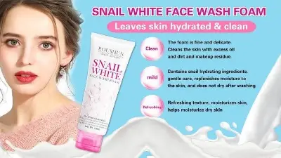 Picture of Roushun Snail White Face Wash Foam Facial Cleanser-100gm
