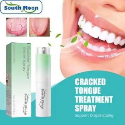 Picture of South Moon Cracked Tongue Treatment Spray Remove Oral Odor Halitosis Fresh Breath Tongue Cleaning Mouth Ulcer Pain Relief Spray