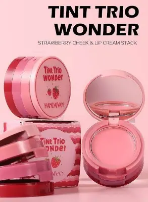 Picture of Handaiyan 3 in 1 Eye Shadow Face Blusher Lip Mud Natural Matte Multi-color Cheek Tint Smooth Contouring Makeup