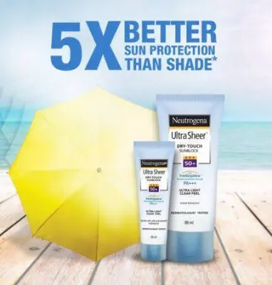 Picture of Neutrogena Ultra sheer Sunscreen, SPF 50+, Ultra light, for Oily and Dry skin-88ml
