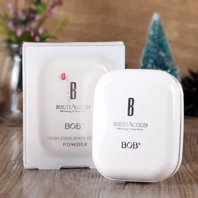 Picture of BOB Wet and Dry Compact Powder Snow Muscle Skin-Friendly Foundation Concealer Makeup Ivory White Natural Color