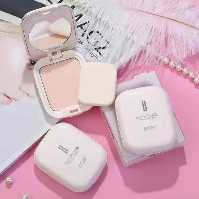 Picture of BOB Wet and Dry Compact Powder Snow Muscle Skin-Friendly Foundation Concealer Makeup Ivory White Natural Color