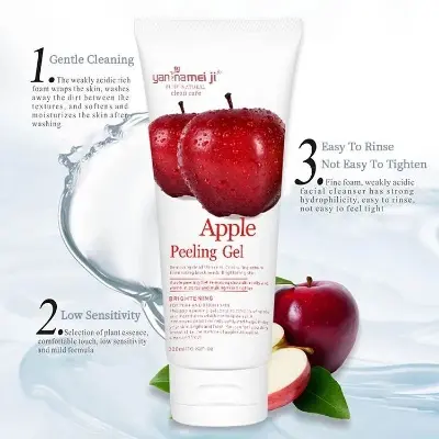 Picture of Natural organic Apple Scrub Peeling Gel Exfoliating Face Body Brightening Anti aging Face Cleanser- 320 ml