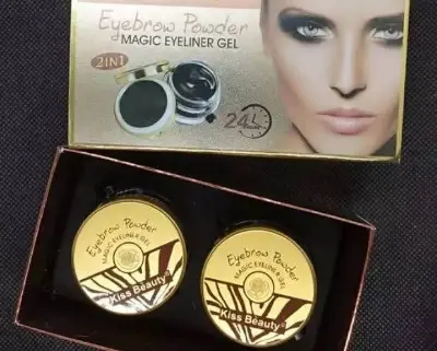 Picture of KISS BEAUTY 2IN1 EYEBROW POWDER MAGIC EYELINER GEL