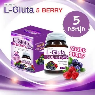 Picture of L-Gluta 5 Berry Plus Whitening Vitamins Tablets-30 capsules