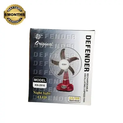 Picture of (DF-2916): Defender 16" Rechargeable AC_DC Fan China Fittings with LED Multi-Function White 