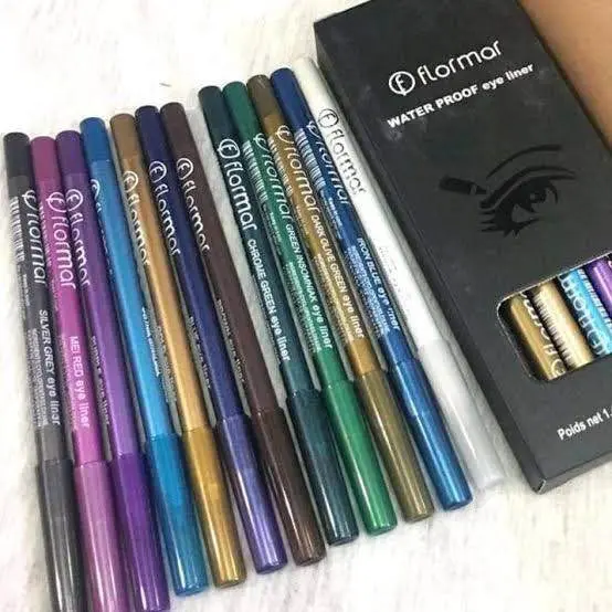 Picture of Flormar Waterproof Eyeliner Pencils 12pcs Set