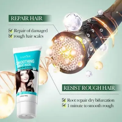 Picture of SADOER One Minute Oil Keratin Smoothing Repair Mask To Improve Frizziness-100gm