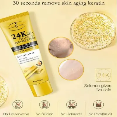 Picture of AICHUN BEAUTY Peeling Gel Face Body Removes Skin Aging Keratine Deep Cleaning Moisturizing Refresh Skin Smooth (24K PURE GOLD PEELING GEL)-50ml