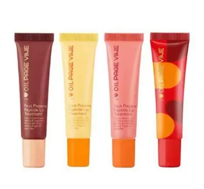 Picture of Page Vine Peptide Lip Gloss Butter Lip Balm Ca - Hydrating Peptide Lip Shiny Lip Stain Tint Long Lasting Lip Gloss Plumping Lip Oil -Strawberry