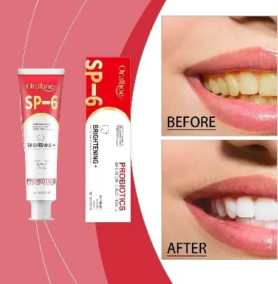 Picture of Oralhoe SP-6 Brightening + PROBIOTICS Bright White Toothpaste