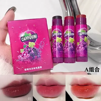Picture of CAPPUVINI 3pcs Set Grape Tinted Lip Balm