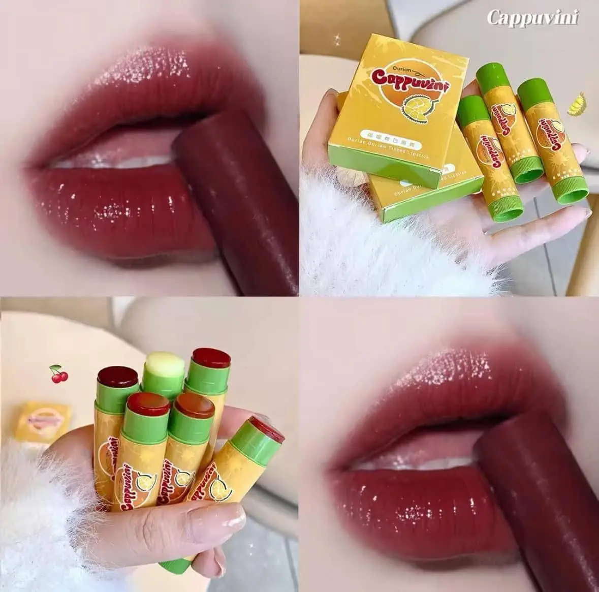Picture of Cappuvini Durian Tinted Lipstick -3PCS