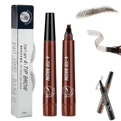 Picture of TINT MY 4-TIP BROW Liquid Eyebrow Pencil Waterproof (No 2 ) (Dark Brown)