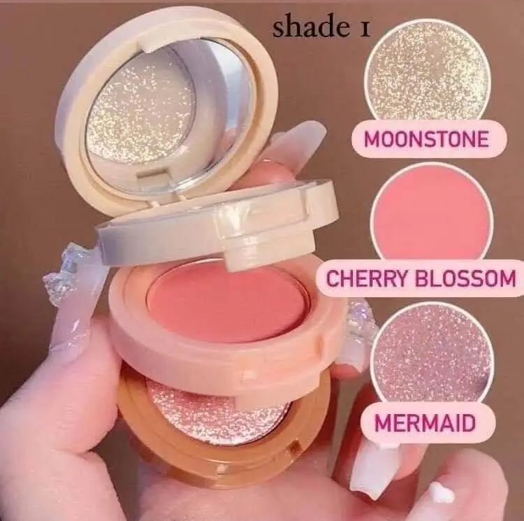 Picture of Miss Lara - 3 in 1 Blusher + Highlighter-#01