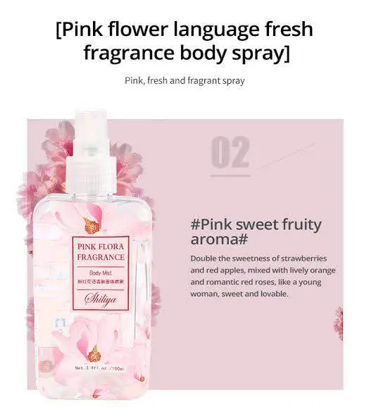 Picture of Sweet Night Perfume Floral Fragrance Body Mist Perfume 100 ML - Pink Flora